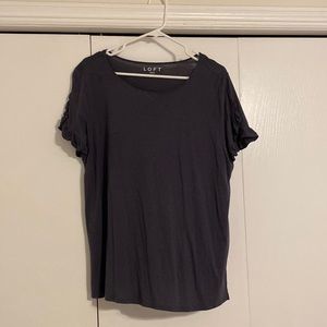 Loft Gray Flutter short sleeve tee